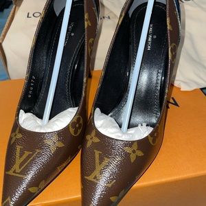 Patent Monogram canvas and patent calf leather